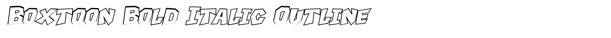 Boxtoon Bold Italic Outline image